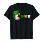 Silly St Patricks Day Video Gamer Humor Shaggy dog story Boys Gaming T-Shirt