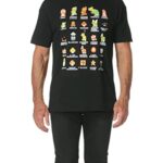 Nintendo Men’s Pixel Solid T-Shirt, 4X-Tidy, Black
