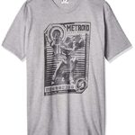 Nintendo Men’s Posted Metroid T-Shirt, Medium, Athletic Heather