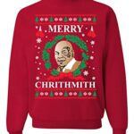 Wild Bobby Merry Chrithmith Mike Tyson Repulsive Christmas Sweater Unisex Crewneck Graphic Sweatshirt, Red, Full