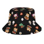 Japanese Ramen Anime Kawaii Unisex Bucket Hat,Packable Fisherman Hat for Ladies Males,Reversible Summer Outside Cap
