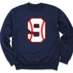 Baseball Amount Sweatshirt, Customizable Baseball Participant Amount Sweater, Crew Jersey Amount Hoodie, Funny Baseball Graphic Pullover, Baseball Fan Game Day Lengthy Sleeve Hooded