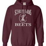 Jog All Out Enormous Maroon Mens Schrute Farms Beets Sweatshirt Hoodie