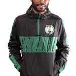 Extremely Game NBA Boston Celtics Mens Quarter Zip Pullover Hoodie Windbreaker Jacket, Murky, XXL