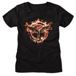 The Starvation Video games Film T Shirt Flaming Mockingjay Females Short Sleeve T Shirts Graphic Tees for Females Dark