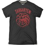 Popfunk Official Game of Thrones Condo Targaryen Slim Match Ultrasoft Tri-Mix T-Shirt (Medium)