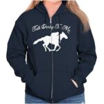 Brisco Producers Whisper Derby Me Kentucky Horse Racing Zip Hoodie Sweatshirt Females Navy