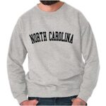 North Carolina Traditional Souvenir Sweatshirt for Males or Females Sport Gray