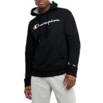 Champion mens Powerblend Fleece Pullover Hoodie, Script Logo Sweatshirt, Dim-y06794, Dapper US