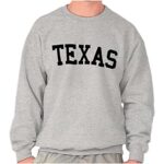 Texas Easy Broken-down Classic Sweatshirt for Males or Women Sport Gray