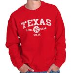 Classic Teaze Texas Country Western Superstar Icon Sweatshirt for Men or Females Crimson