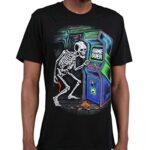 INTO THE AM Game Over Tee Mens Graphic Tee – Frigid Novelty Diagram Crewneck T Shirts for Guys (Dark, X-Big)