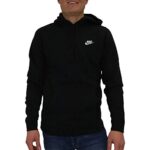 Nike Males’s Sportswear Membership Pullover Hoodie, Gloomy/Gloomy/White, Mammoth