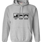 Run All Out Medium Oxford Mens Indulge in Sleep Game Humorous Gamers Gaming Sweatshirt Hoodie