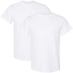 Gildan mens Heavy Cotton T-shirt, Vogue G5000, Multipack Shirt, White (2-pack), X-Expansive US
