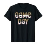 Leopard Baseball Sport Day Vibes Baseball Mother Sport Day T-Shirt