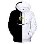 Unisex sport hoodie 3D printing model anime sweater casual color stitching pullover for boys/women (XL)