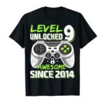Level 9 Unlocked Superior 2014 Video Sport 9th Birthday Boy T-Shirt