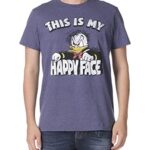 Disney mens Disney Males’s Donald Duck T-shirt novelty t shirts, Navy Heather, Large US