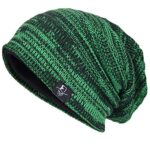 VECRY Men’s Wander Beanie Skull Cap Lengthy Baggy Hip-Hop Winter Summer season Hat (Twill-Obedient Green)