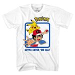 Pokemon Mens Pikachu Game Shirt – Gotta Procure Em All – Legit T-Shirt (White, XX-Enormous)