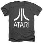 Atari Video Game Retro Model Vintage Gaming Console T Shirt & Stickers (Medium) Charcoal Heather