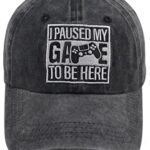 Gamer Presents for Men Females, I Paused My Game to Be Right here Baseball Cap, Adjustable Cotton Embroidered Gaming Hats, Silly Gaming Stuff Gift for…