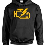 The Goozler CHECK ENGINE LIGHT mechanic auto repair – Mens Pullover Hoodie, L, Dusky