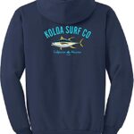 Koloa Yellow Fin Tuna Logo Hoodie-3XL-Navy