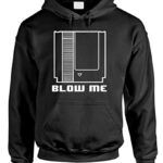 The Goozler cartridge BLOW ME vintage retro 8-bit gamer – Mens Pullover Hoodie, M, Black
