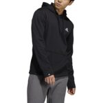 adidas Men’s Standard Game and Go Hoodie, Black/Black, Large