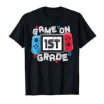 Back To School Game On 1st Grade Funny Gamer Kids Boys T-Shirt
