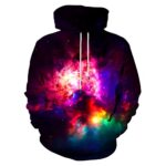 LAIDIPAS Men Women Casual Hooded Sweatshirt Unisex Colored Space Hoodies 3D Cool Hooded Pullover with Pocket, Large