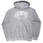 ChalkTalkSPORTS Guys Lacrosse Standard Sweatshirt | Crossed Sticks | Gray | Adult Small