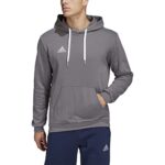 adidas Men’s Entrada 22 Sweat Hoodie, Team Grey, Large