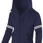 Chrisuno Men’s Boy Zipper Slim Fit Hoodie Jackets Outwear Windbreakers Cricket Clothing Navy S