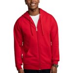 Fruit of the Loom Men’s Eversoft Fleece Sweatshirts & Hoodies, Full Zip-Red, Medium