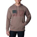Columbia Men’s PHG Game Flag II Hoodie, Iron/Dark Forest Waterfowl Flag, Large