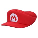 Super Mario Bros Embroidered Mario M Patch Men’s Red Beret Cap