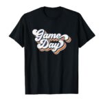 Vintage Game Day Vibes Retro Football Volleyball Soccer Gift T-Shirt
