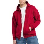 Hanes Men’s Full-Zip Eco-Smart Hoodie, Deep Red, Small