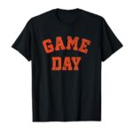 Retro Football Game Day Orange Text Design boys girls T-Shirt