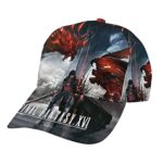 Final Video Fantasy Games XVI Baseball Cap Unisex Casquette Sun Dad Hat Summer Cap Adjustable Golf Cap for Man’s Women Black