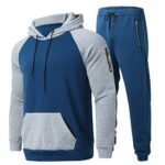 Men’s 2 Pieces Full Zip Tracksuits Golden Velvet Sport Suits Casual Outfits Jacket & Pants Fitness Tracksuit Set Long Sleeve Hoodie Sweatshirt Tracksuit Jogger Sweatpants…