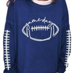 Football Is My Favorite Season Hoodie Women, Game Day Shirt, Sports Gift, College Football Sweatshirt, Game Day Sweartshirt, Cute Mom Crewneck Shirt, X-Large