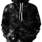BarbedRose Men’s Digital Print Sweatshirts Hooded Top Galaxy Pattern Hoodie,Black Galaxy,S/M