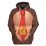 LIRYNORY Game Fashion Graphic Hoodies Funny Cartoon Hooded Sweatshirt Anime Cosplay Costume for Men Women Brown