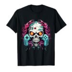 Halloween Skeleton Zombie Gaming Controllers Mummy Game Boys T-Shirt