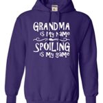 Go All Out Large Purple Mens Grandma Is My Name Spoiling Is My Game Sweatshirt Hoodie