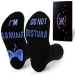 Do Not Disturb Gaming Socks, Gamer Socks Funny Gifts for Teenage Boys Mens Womens Father Dad Hunband Sons Kids Game Lovers